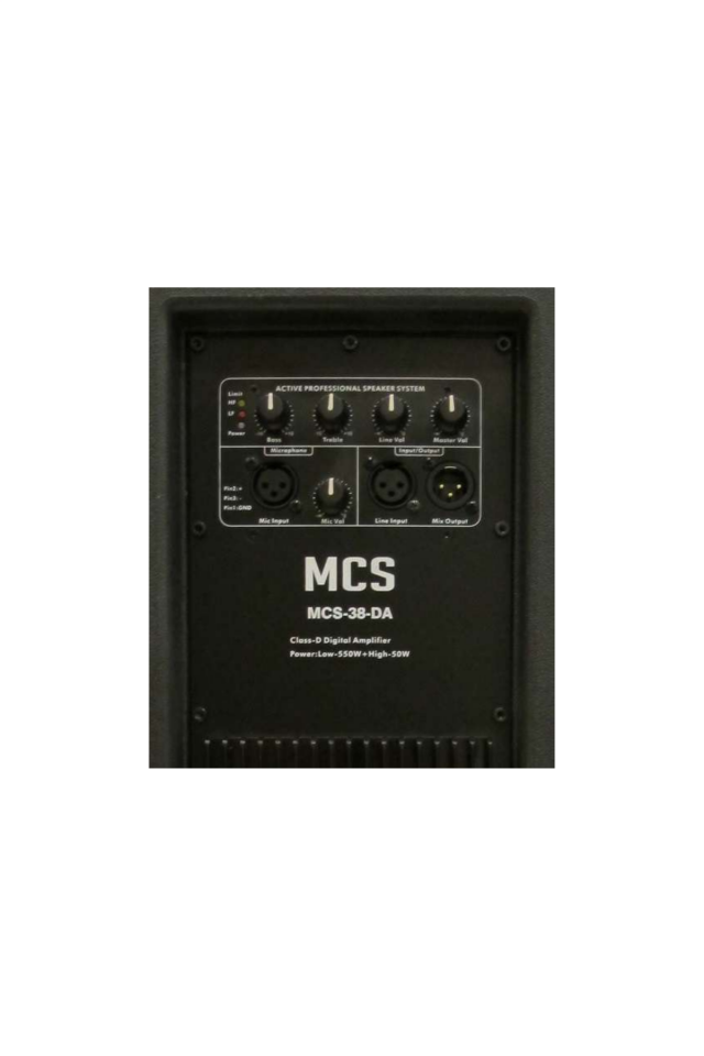 Mcs 38 Da 600 Watt 15 inç Aktif Kabin Hoparlör