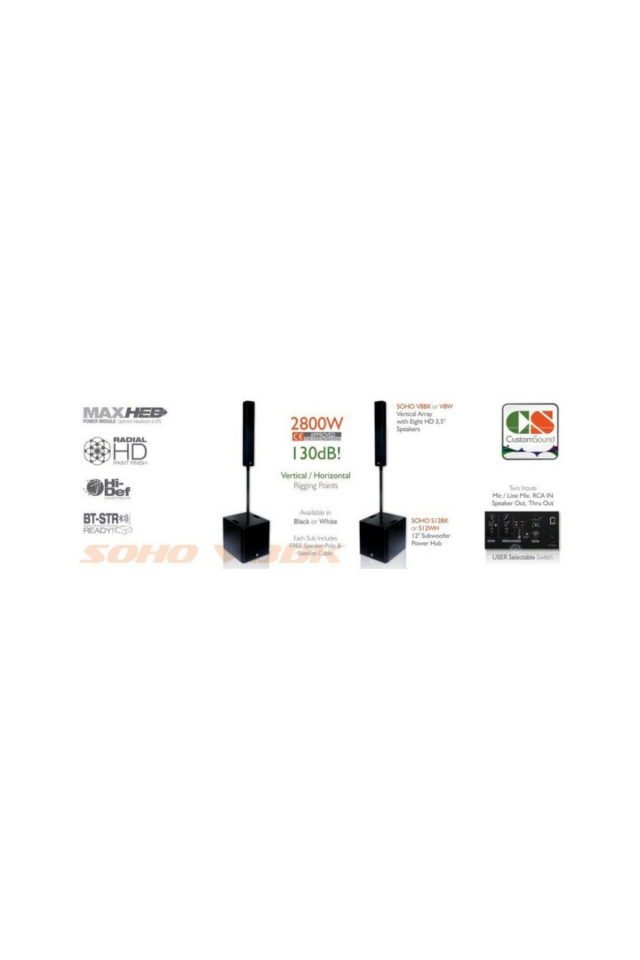 TOPP-PRO SOHO S12.V8 Column Array Aktif Hoparlör Seti