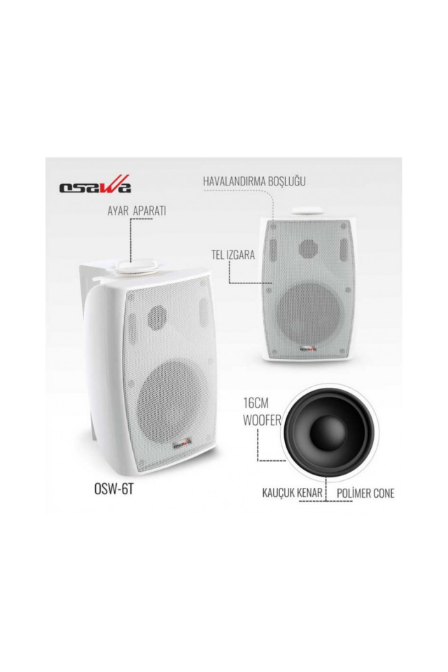 Osawa OSW - 6T Trafolu Hoparlörü 15 Cm 200 W 6 İnç