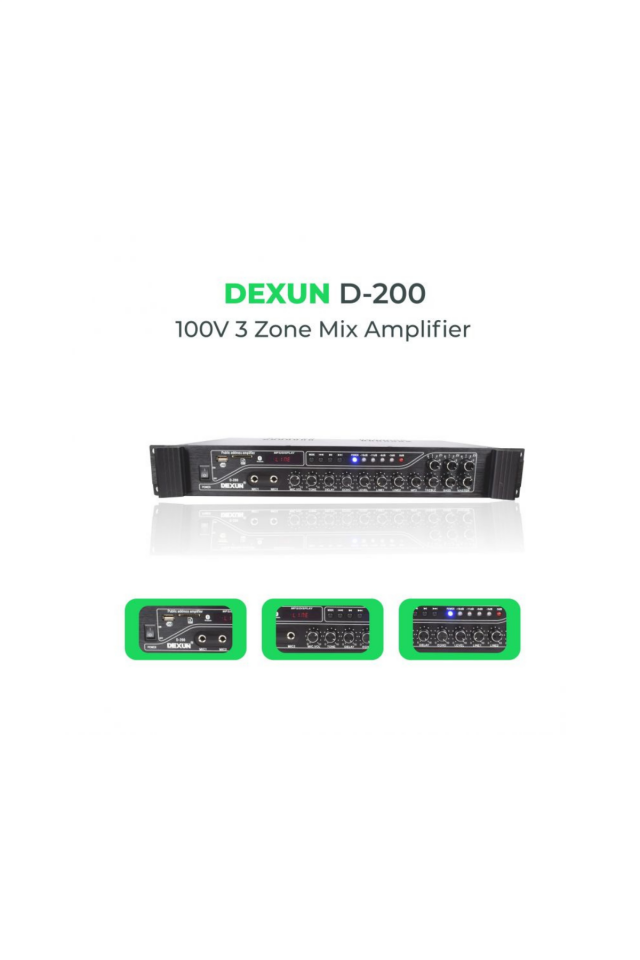 Dexun D-200 200W 3 Kanal Hat Trafolu Amfi