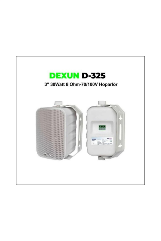 Dexun D-325 3'' 30W Trafolu Beyaz Duvar Hoparlörü