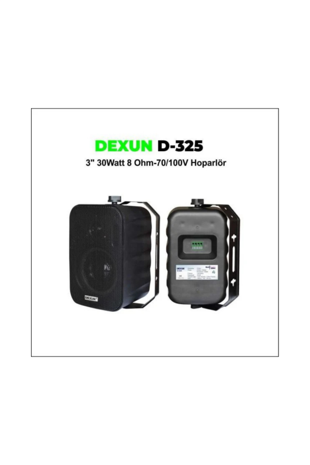 Dexun D-325 3'' 30W Trafolu Siyah Duvar Hoparlör