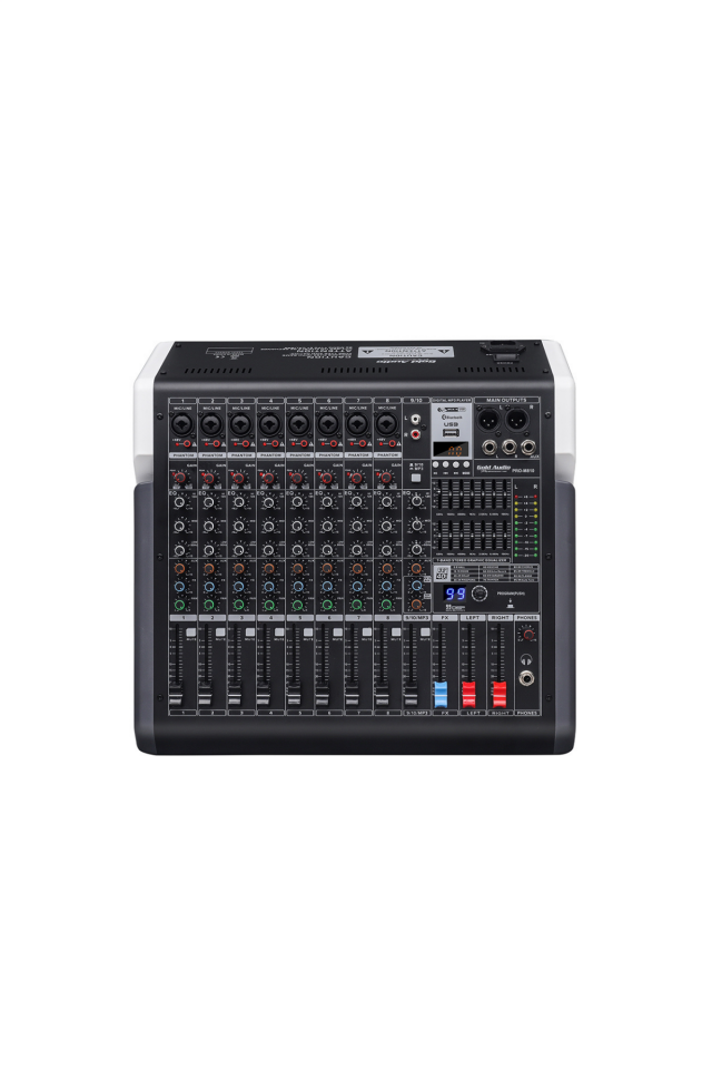 GOLD AUDİO PRO-M810P 10 KANALLI 2x450 WATT 99 EFEKTLİ ANFİLİ MİKSER