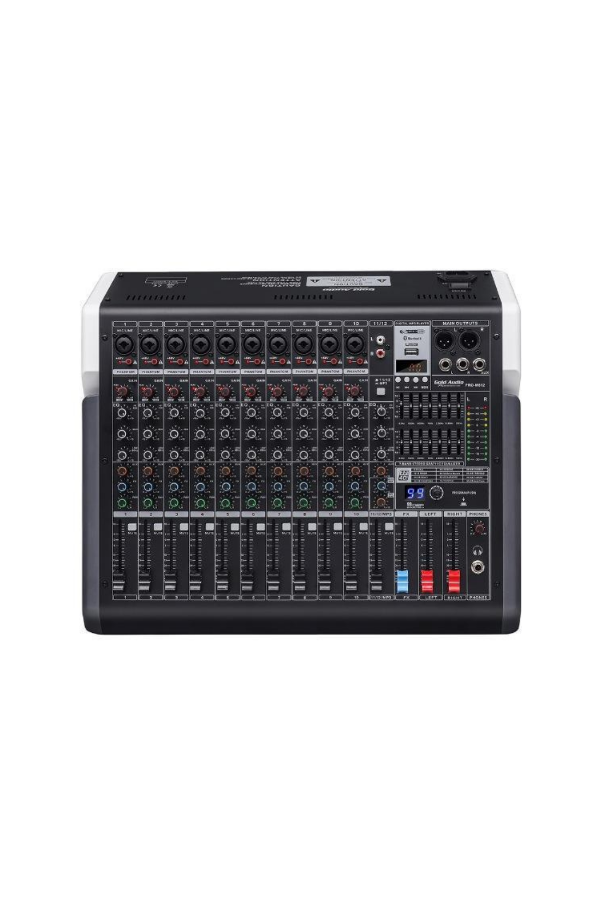 GOLD AUDIO PRO-M812 12 KANALLI 99 DSP EFEKTLİ DECK MİKSER