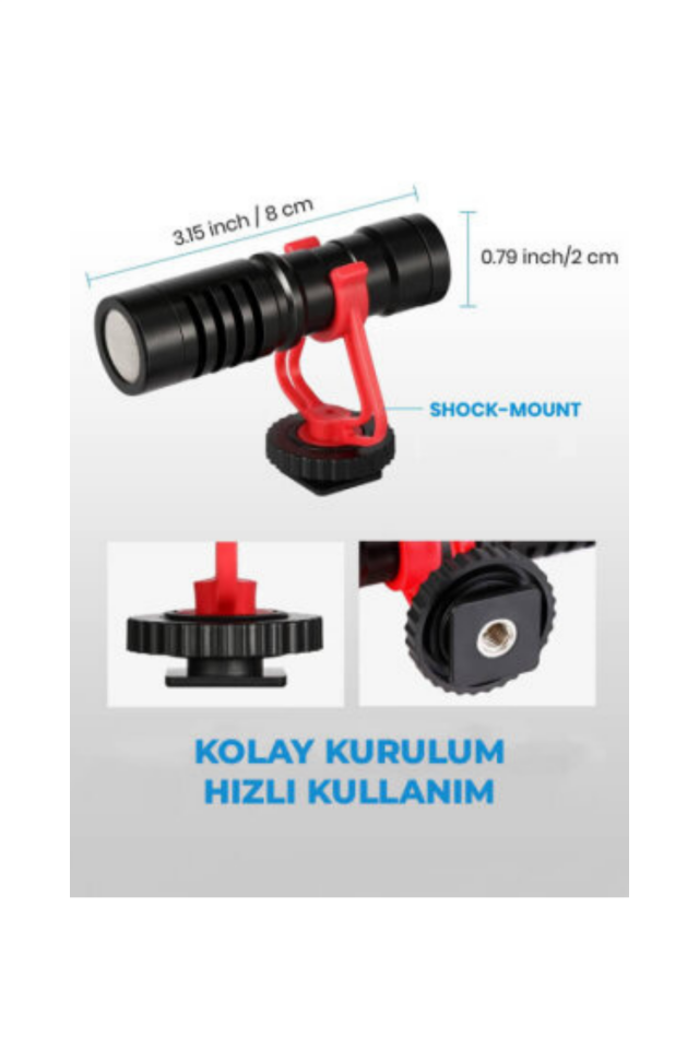 König K-CMR100 Shotgun Kamera Kayıt Mikrofonu