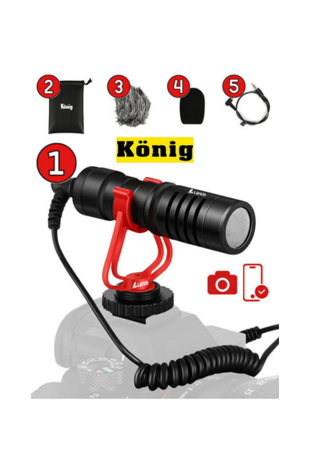 König K-CMR100 Shotgun Kamera Kayıt Mikrofonu