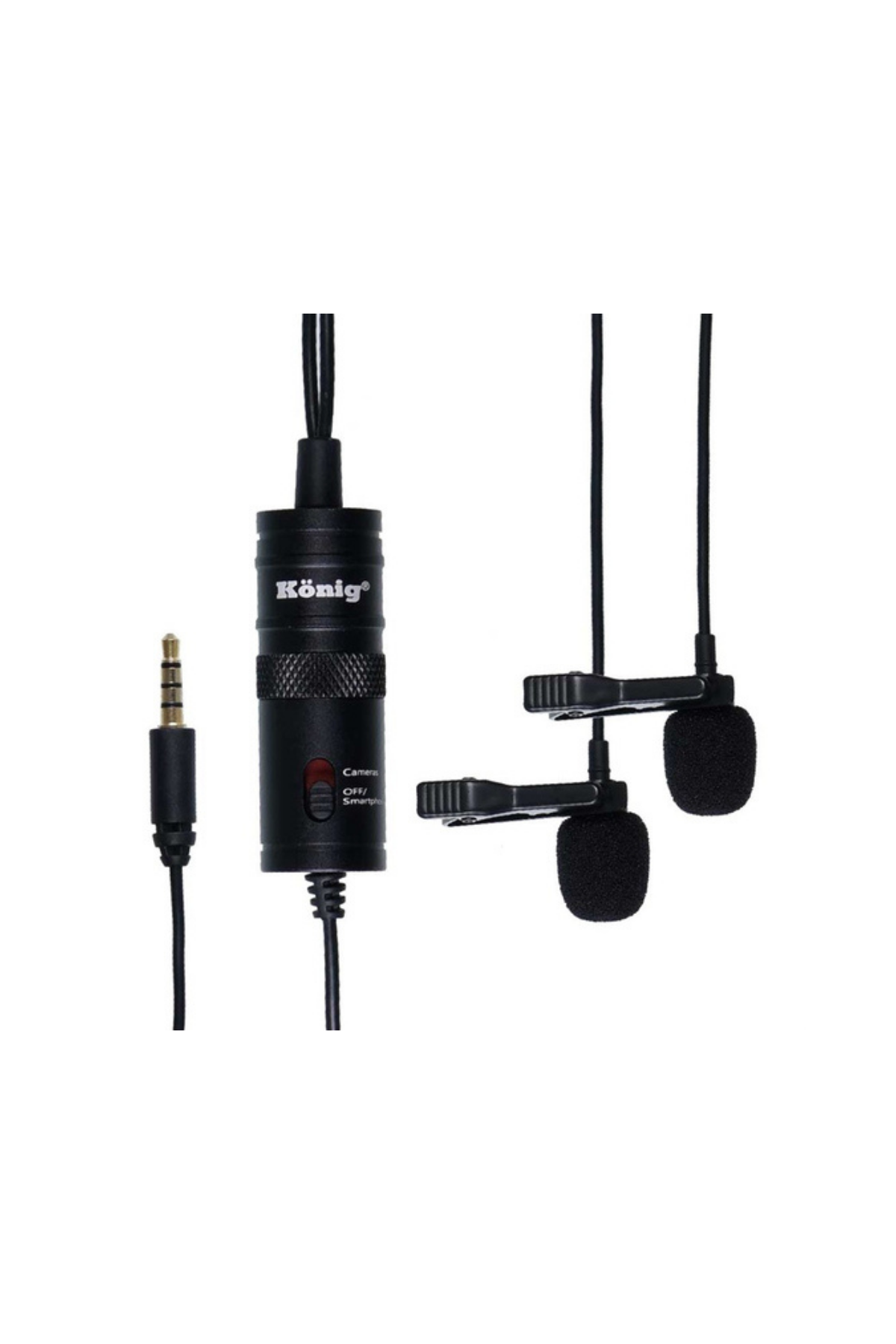 König K-YM04D İkili Youtuber Yaka Mikrofonu Telefon Pc Kamera (ios-android)