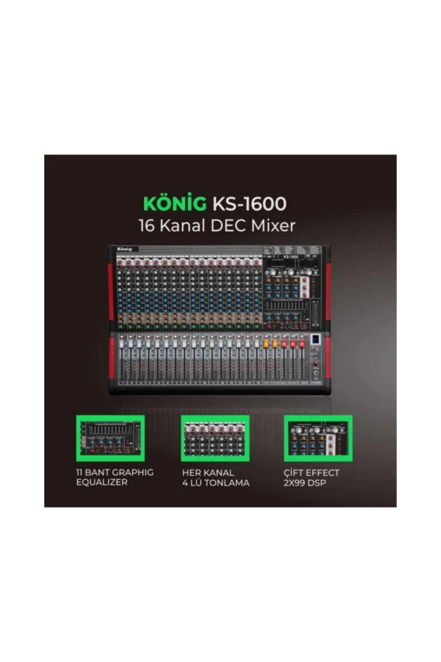 KÖNİG KS-1600 16 Kanal Deck Mikser