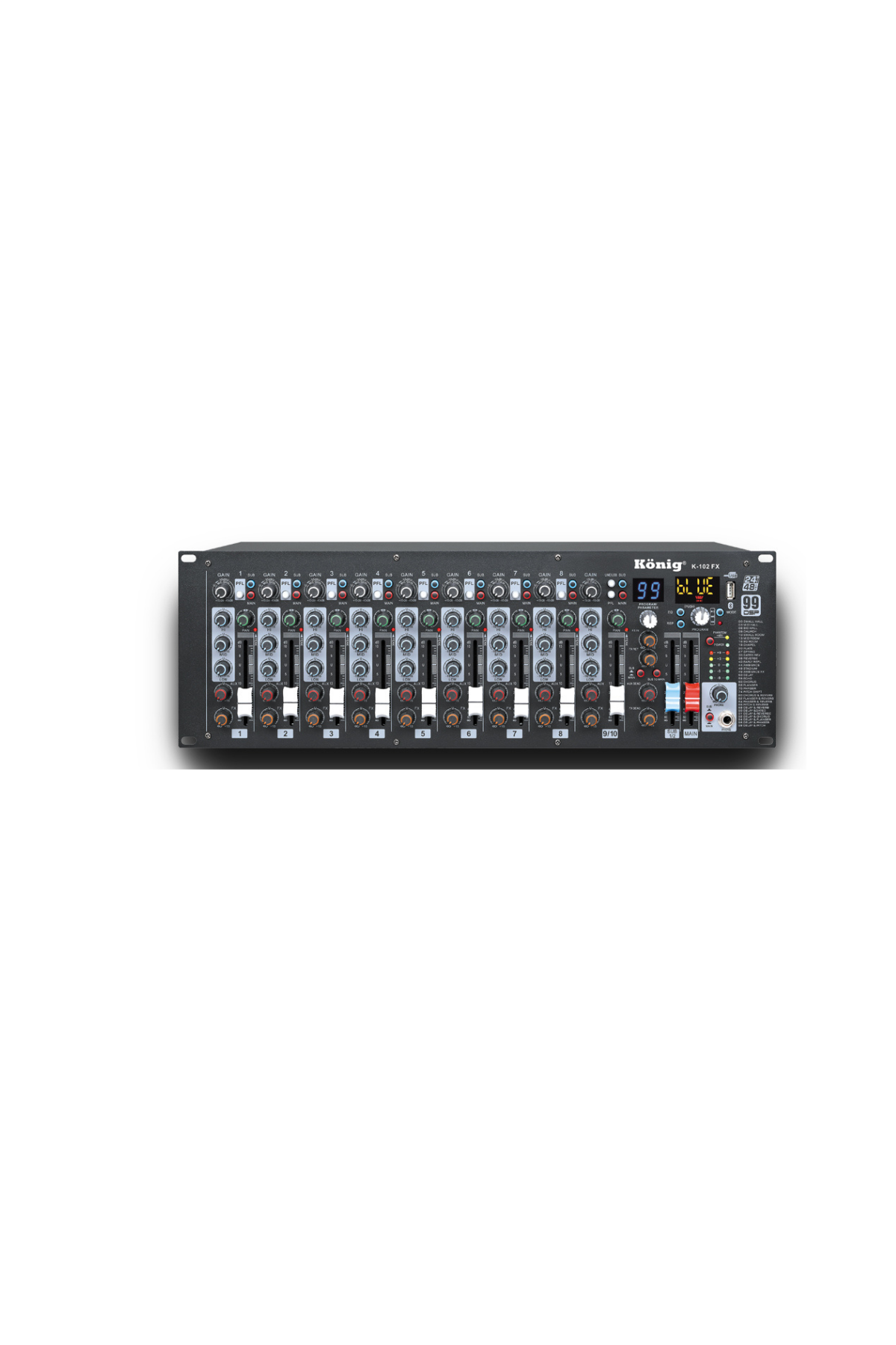 König K-102 FX 10 Kanal Deck Mikser