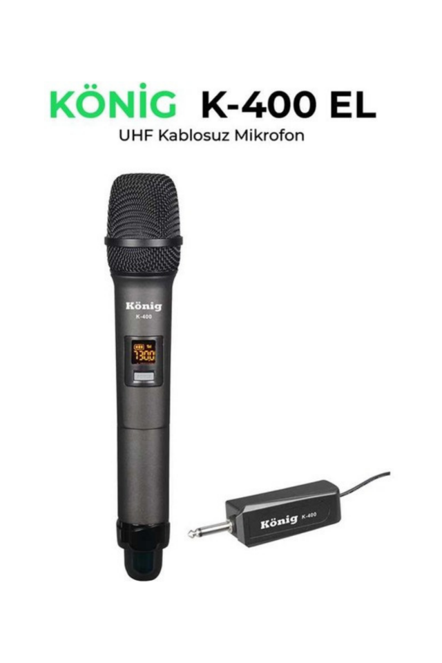 König K-400 UHF Kanal Kablosuz El Mikrofonu