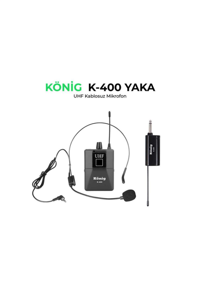 König K-400 UHF Kanal Kablosuz YAKA Mikrofonu
