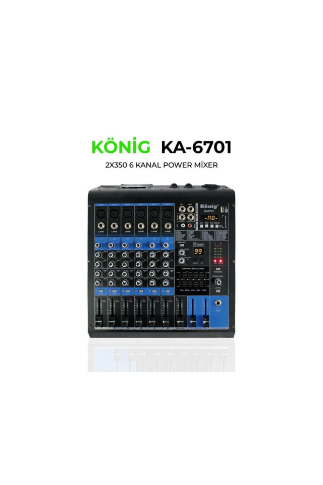 König KA-6701 6 Kanal 2x350 Watt Power Mikser