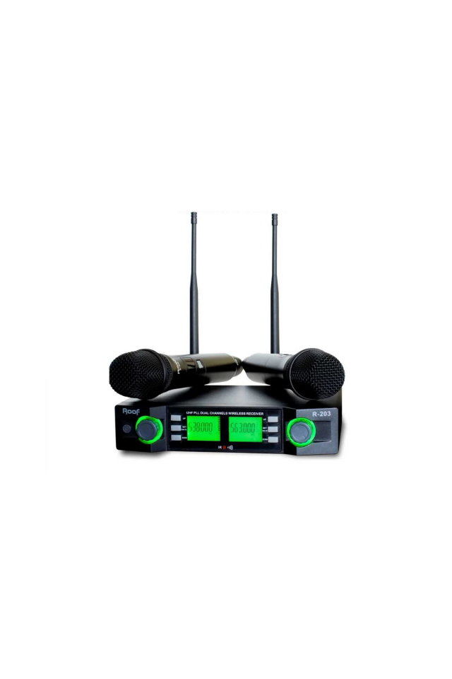 Roof R-203 (EL+EL) 2 Kanal Uhf 2 El Kablosuz Mikrofon