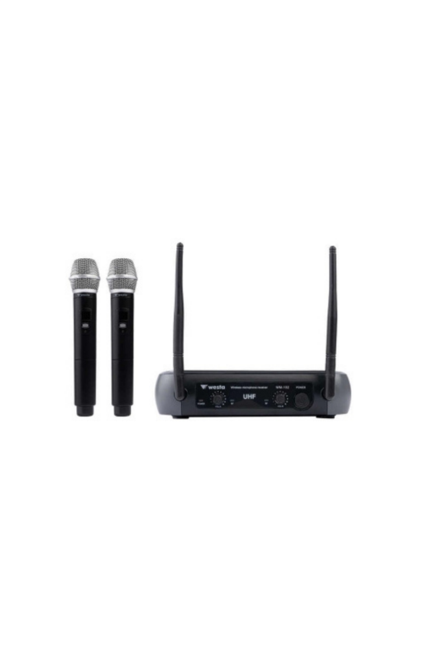 Westa WM-102H Telsiz Kablosuz Çift El Mikrofon Seti
