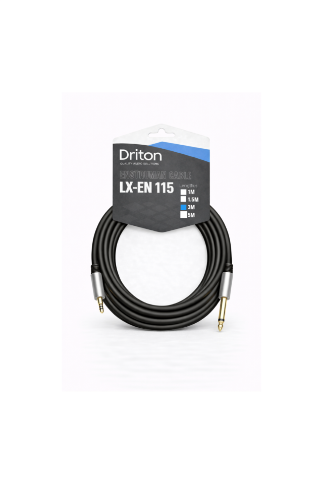 DRİTON LX-EN LX-115 3 METRE SES VE IŞIK SİSTEMİ 3.5 STEREO - 6.3 MONO JACK KABLO