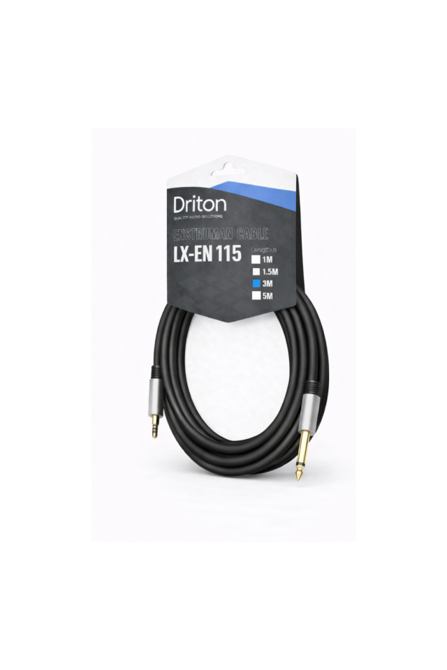DRİTON LX-EN LX-115 3 METRE SES VE IŞIK SİSTEMİ 3.5 STEREO - 6.3 MONO JACK KABLO