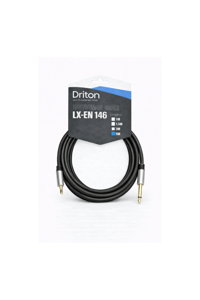 DRİTON LX-EN LX-146 5 METRE SES VE IŞIK SİSTEMİ 3.5 STEREO - 6.3 MONO JACK KABLO