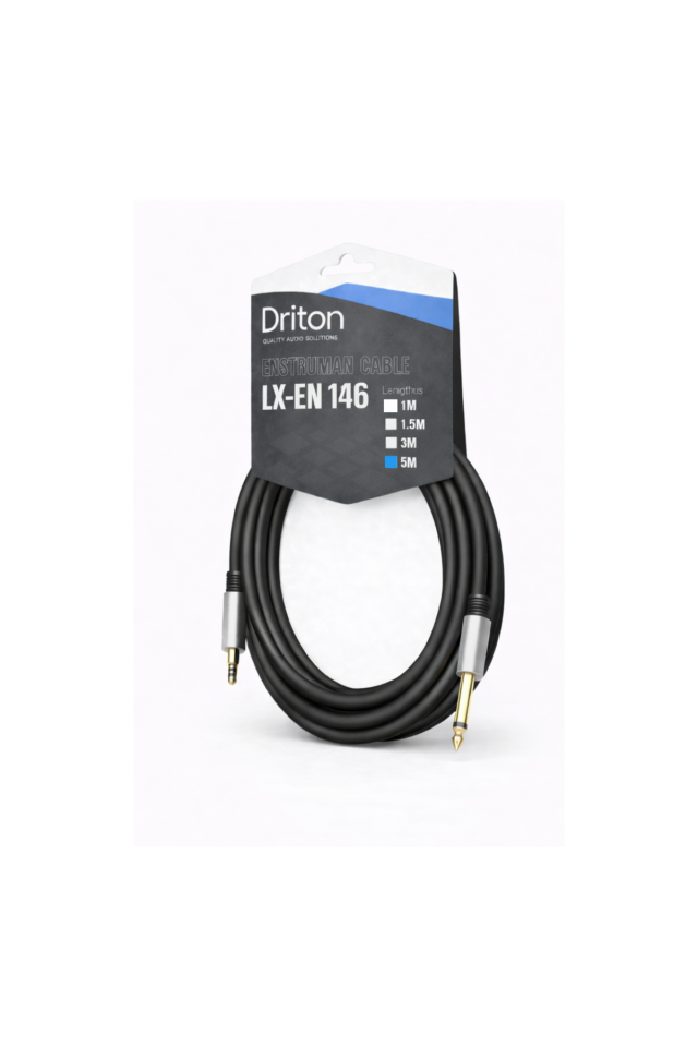 DRİTON LX-EN LX-146 5 METRE SES VE IŞIK SİSTEMİ 3.5 STEREO - 6.3 MONO JACK KABLO