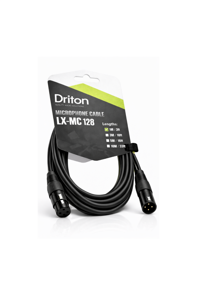DRİTON LX-MC LX-128 1 METRE IŞIK VE SES SİSTEMİ XLR ERKEK VE XLR DİŞİ KABLO