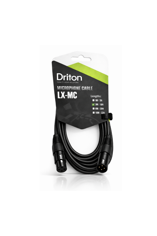 DRİTON LX-MC LX-175 3M METRE IŞIK VE SES SİSTEMİ XLR ERKEK VE XLR DİŞİ KABLO