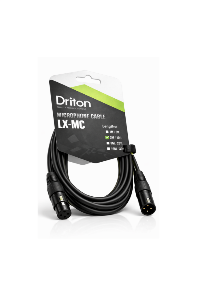 DRİTON LX-MC LX-175 3M METRE IŞIK VE SES SİSTEMİ XLR ERKEK VE XLR DİŞİ KABLO