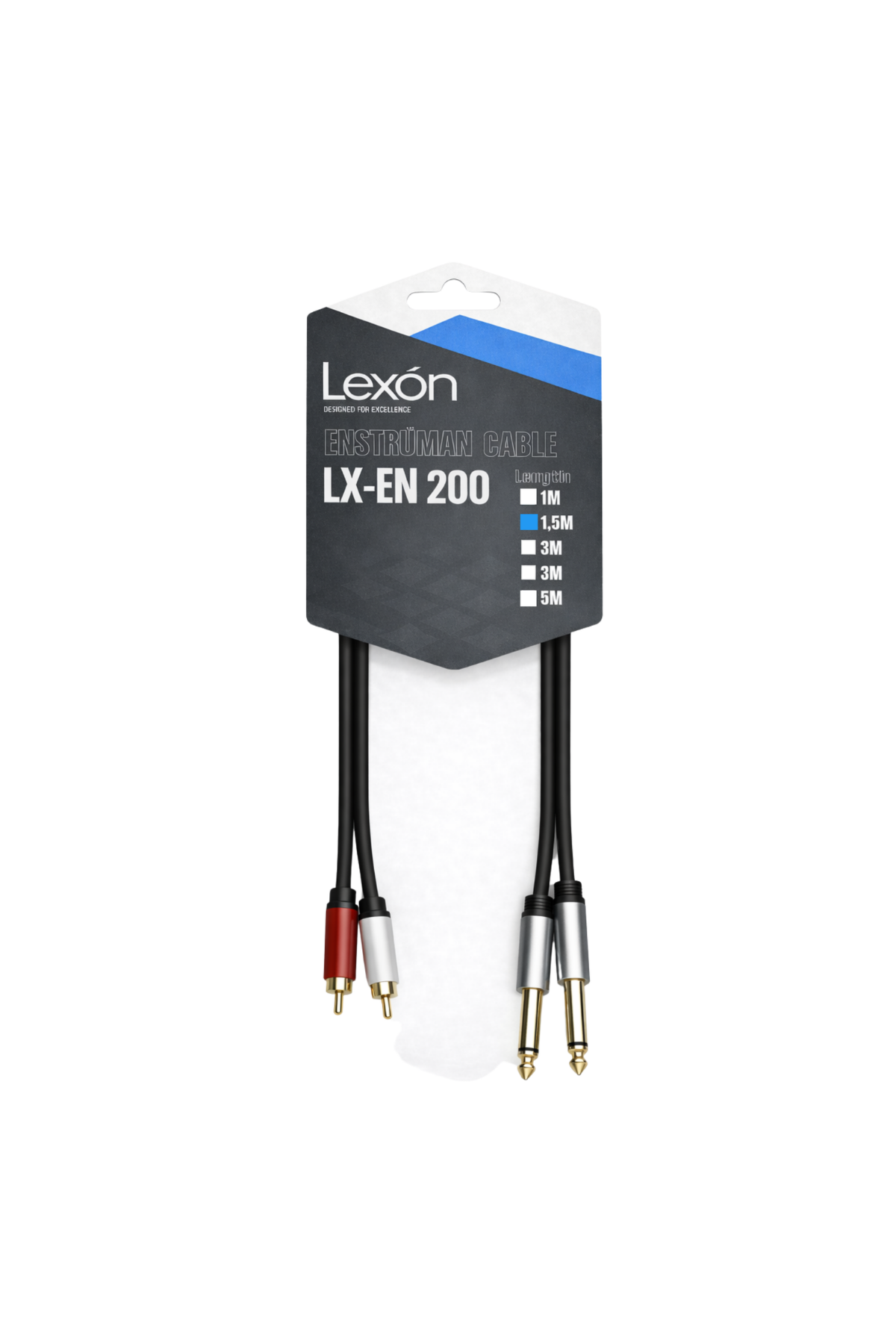 DRİTON LX-EN LX-200 1.5 METRE SES VE IŞIK SİSTEMİ 2 RCA - 2 6.3 MONO JACK KABLO