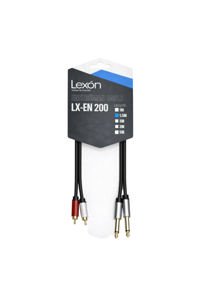 DRİTON LX-EN LX-200 1.5 METRE SES VE IŞIK SİSTEMİ 2 RCA - 2 6.3 MONO JACK KABLO