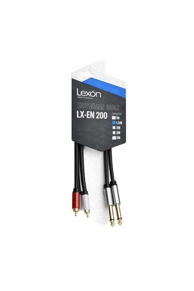 DRİTON LX-EN LX-200 1.5 METRE SES VE IŞIK SİSTEMİ 2 RCA - 2 6.3 MONO JACK KABLO