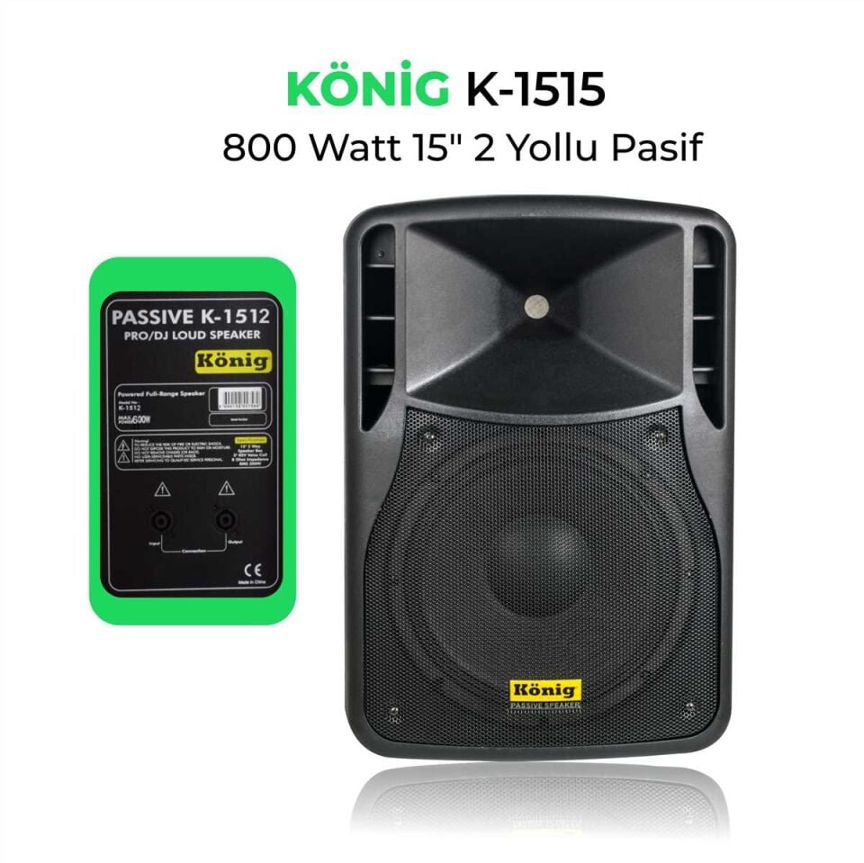 KÖNİG K–1515 PASİF MAX 800 WATT HOPARLÖR