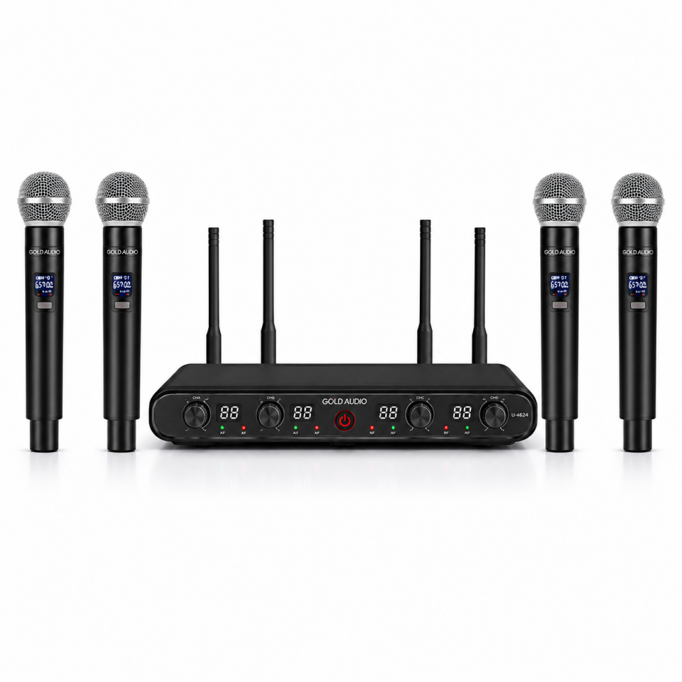 Gold Audio U-4624 4 El UHF Wireless Mikrofon