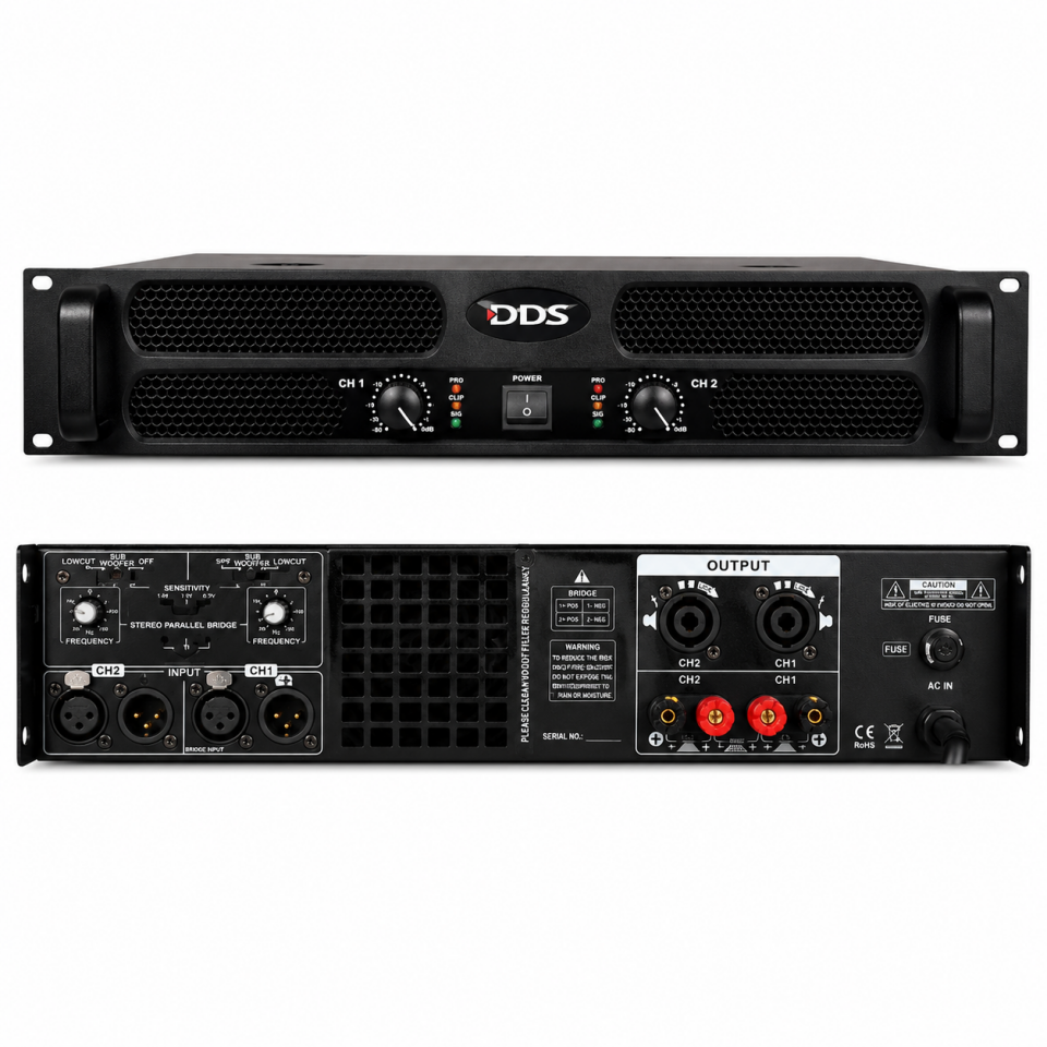 DDS D-3000 2 Ohm 2x800W/4 ohm Power Anfi