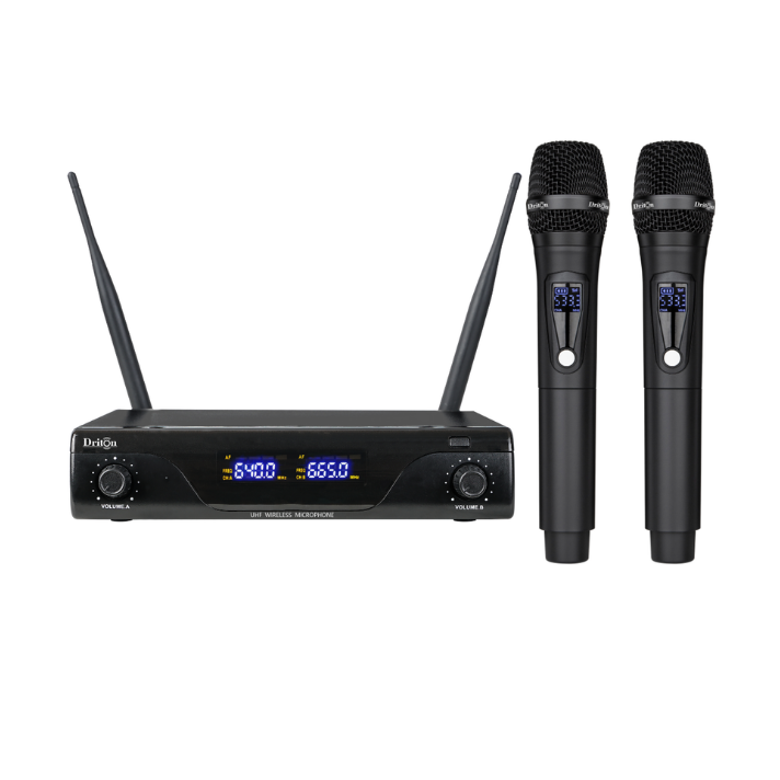 DRİTON DM-230 EL EL ÇİFT KANAL DİJİTAL EKRAN UHF TELSİZ KABLOSUZ MİKROFON