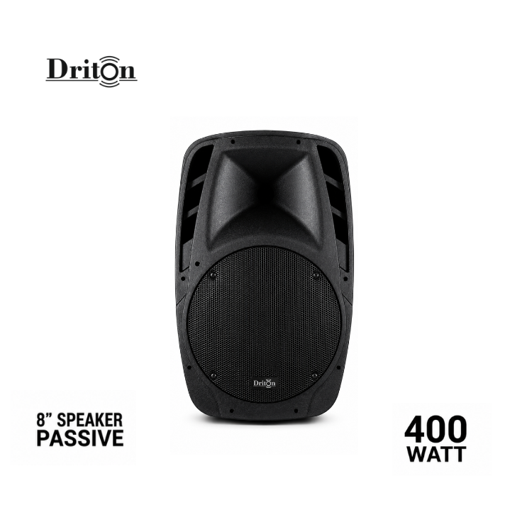 DRİTON DRT-008 400W Pasif Kabin Hoparlör – 8 İnç Profesyonel Ses Sistemi Hoparlörü