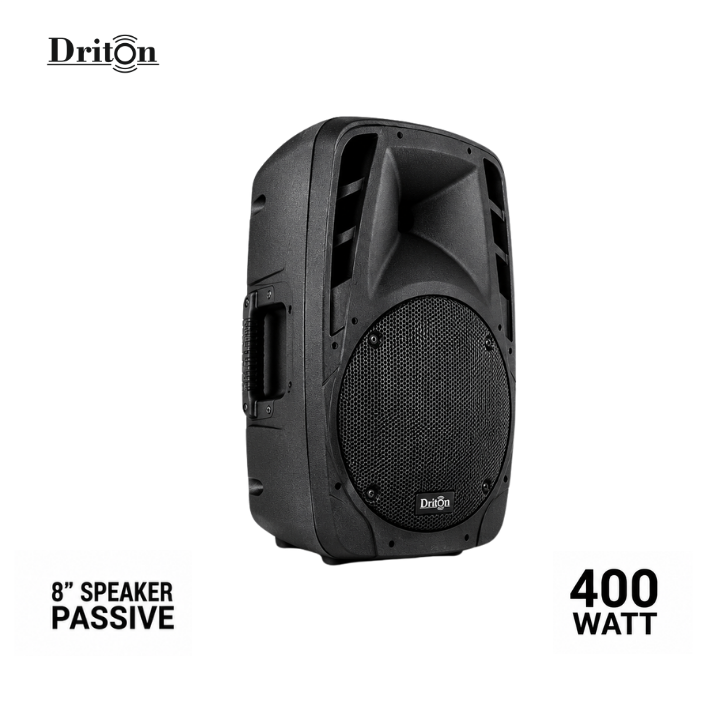 DRİTON DRT-008 400W Pasif Kabin Hoparlör – 8 İnç Profesyonel Ses Sistemi Hoparlörü