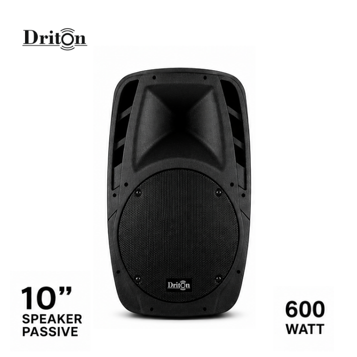 DRİTON DRT-010 600W Pasif Kabin Hoparlör – 10 İnç Profesyonel Ses Sistemi Hoparlörü