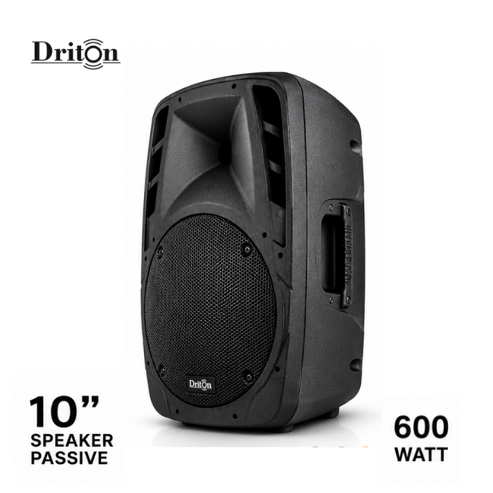 DRİTON DRT-010 600W Pasif Kabin Hoparlör – 10 İnç Profesyonel Ses Sistemi Hoparlörü