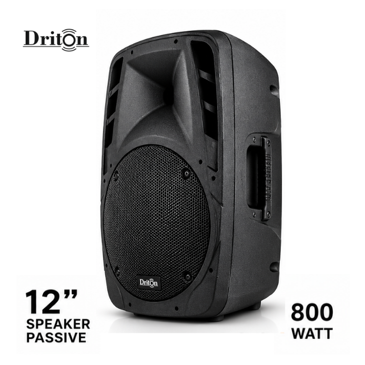 DRİTON DRT-012 800W Pasif Kabin Hoparlör – 12 İnç Profesyonel Ses Sistemi Hoparlörü