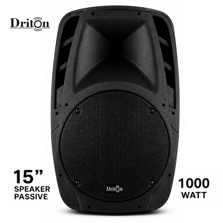 DRİTON DRT-015 1000W Pasif Kabin Hoparlör – 15 İnç Profesyonel Ses Sistemi Hoparlörü