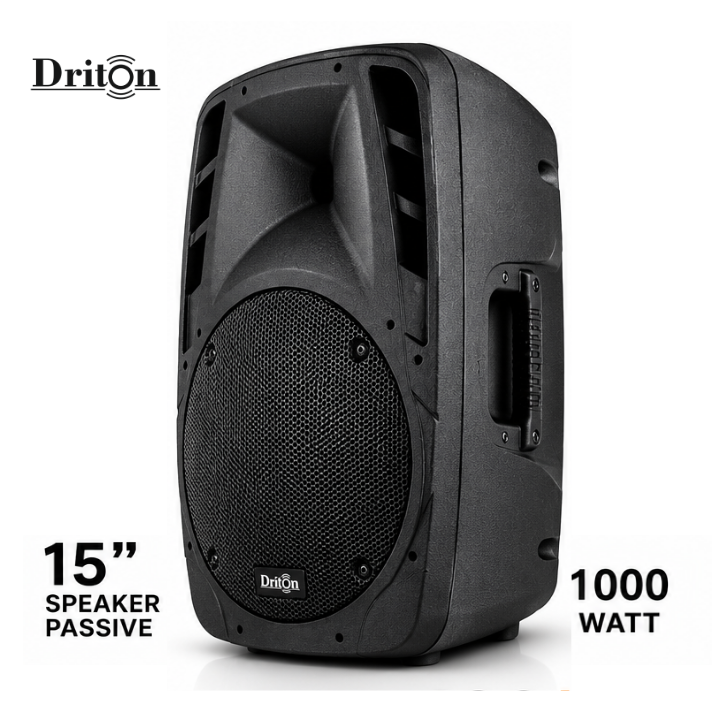 DRİTON DRT-015 1000W Pasif Kabin Hoparlör – 15 İnç Profesyonel Ses Sistemi Hoparlörü