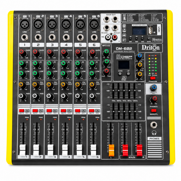 DRİTON DM-602 2*450 WATT 6 KANAL POWER MİKSER