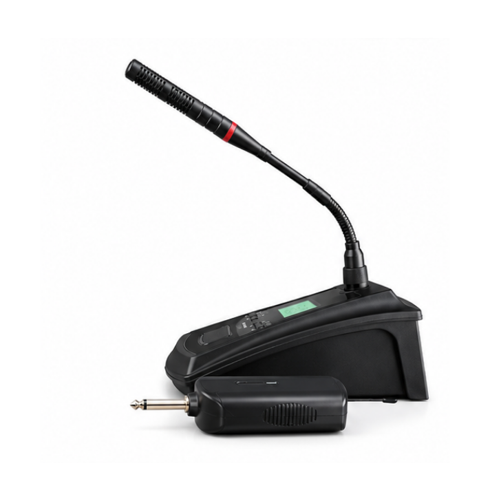 GOLD AUDIO GX-751 UHF Kablosuz Kürsü Mikrofonu – Profesyonel Dijital Ekranlı Konferans Mikrofonu
