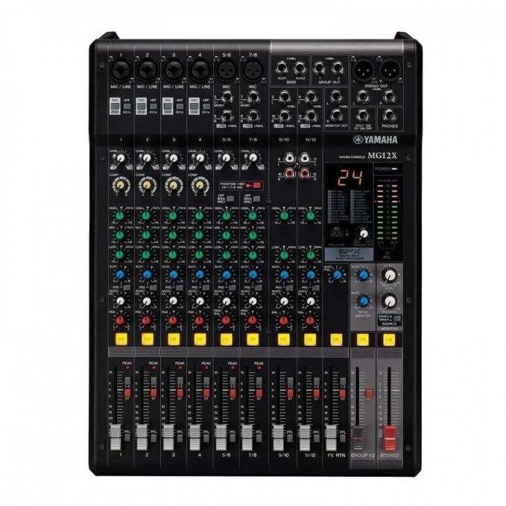 Yamaha MG12X CV 12 Kanal Analog Deck Mikser – Profesyonel Efektli Ses Mikseri
