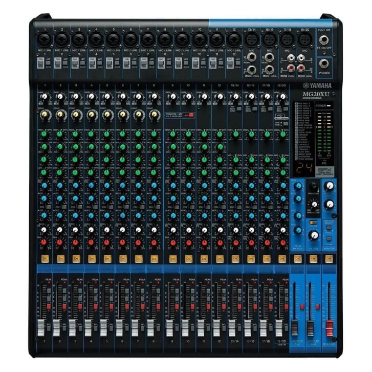 Yamaha MG20XU 20 Kanal Analog USB Deck Mikser – Profesyonel Efektli Ses Mikseri