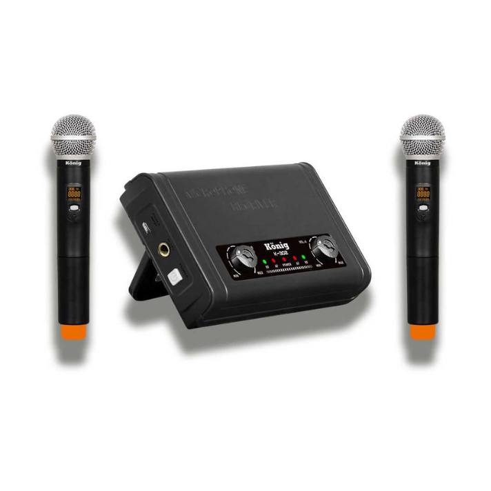 KÖNİG K-302 UHF ÇİFT KANAL 2 EL MİKROFON
