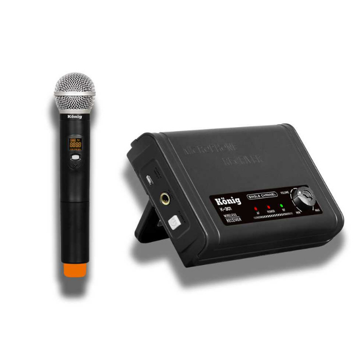KÖNİG K-301 UHF TEK KANAL EL MİKROFON