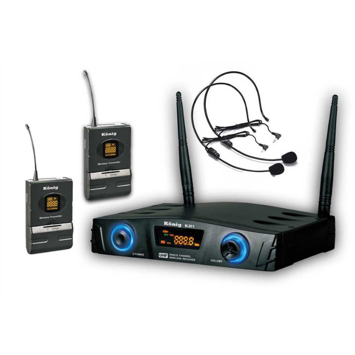 KÖNİG K-312 UHF ÇİFT KANAL 2 YAKA MİKROFON