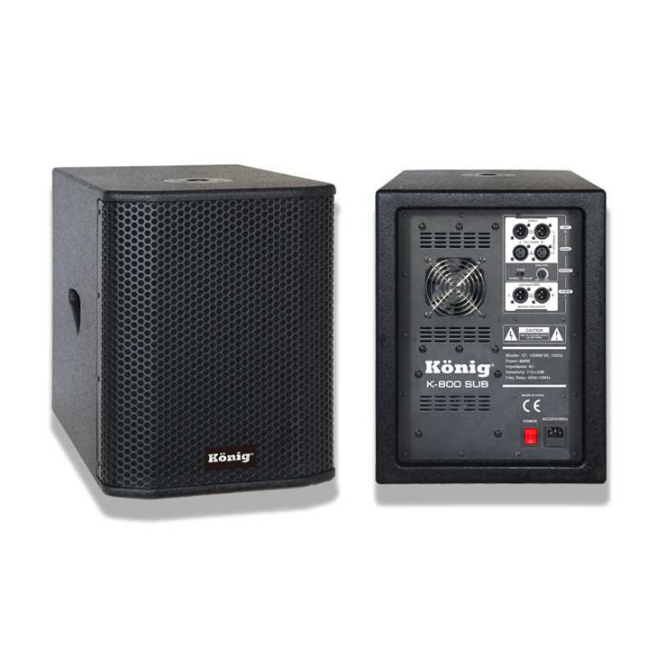 KÖNİG K-800 SUB 12'' 800W AKTİF BASS