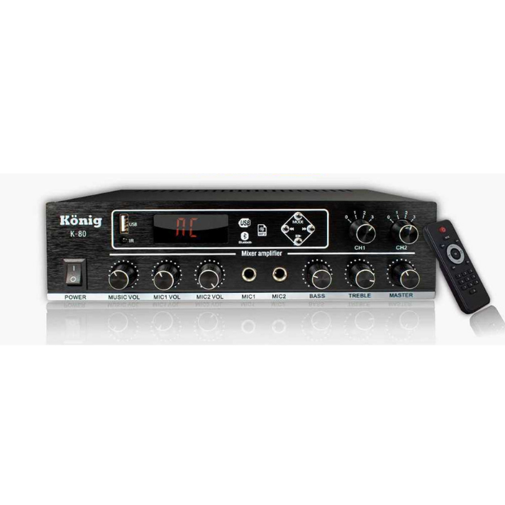 KÖNİG K-80 2 ZONLU 80 W 100V TRAFOLU ANFİ