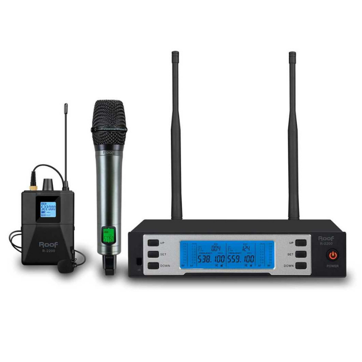 ROOF R-2200 UHF TELSİZ 1EL + 1 YAKA MİKROFON