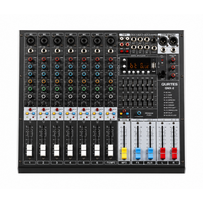 QURTES QMX-8 8KANAL DECK MİKSER